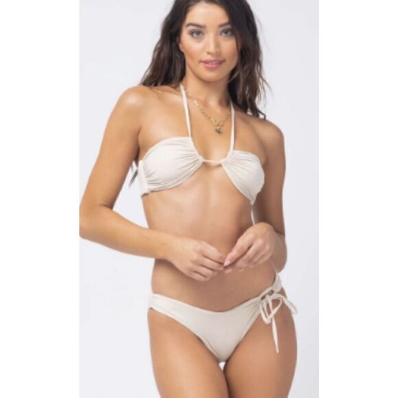 New. L*SPACE bone shimmer bikini. XL. Retails $189 - Picture 2 of 13